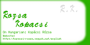 rozsa kopacsi business card